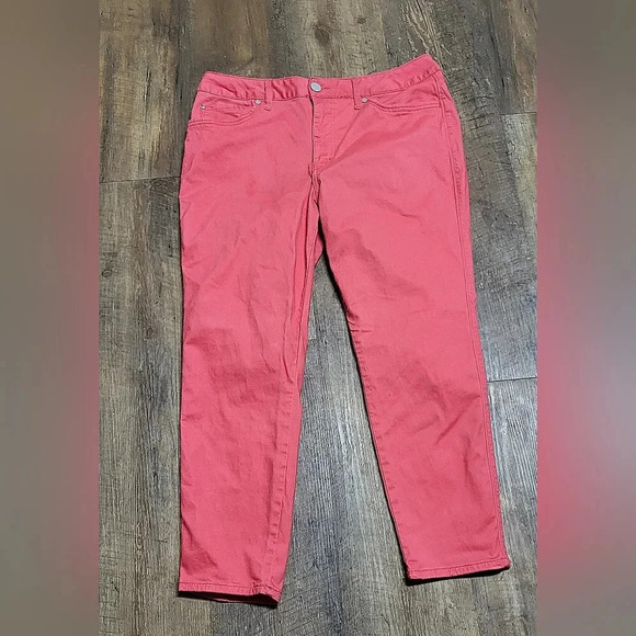 Seven 7 Jeans - EUC - High Rise Skinny Crop - Size 14 - cayenne color - Picture 1 of 7
